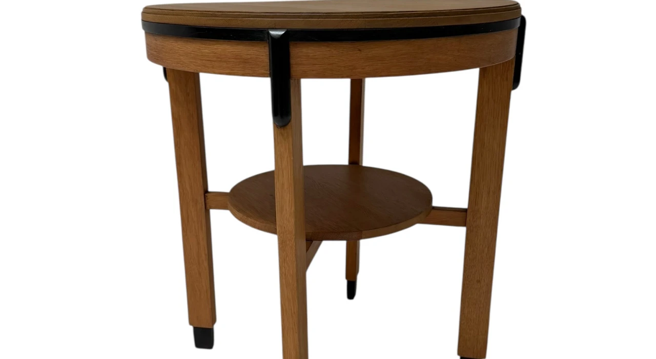 Art Deco Amsterdamse School Round Side Table, 1920s